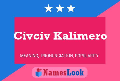 Civciv Kalimero Name Poster