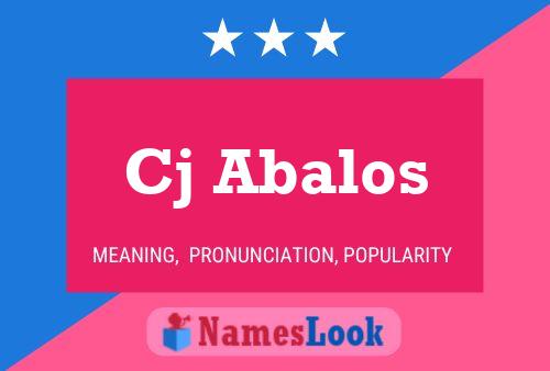 Cj Abalos Name Poster