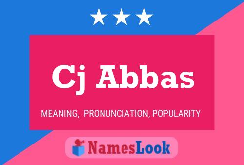 Cj Abbas Name Poster