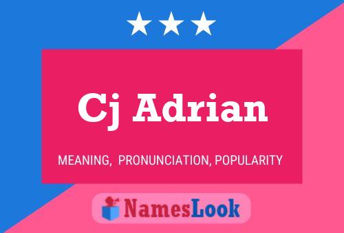 Cj Adrian Name Poster