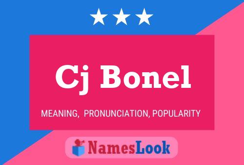 Cj Bonel Name Poster