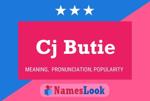 Cj Butie Name Poster