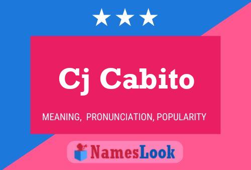 Cj Cabito Name Poster