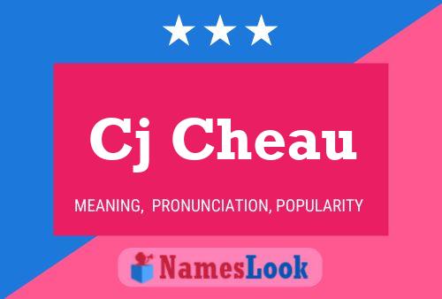 Cj Cheau Name Poster