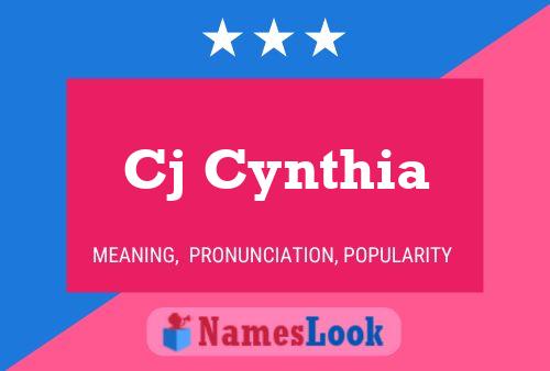 Cj Cynthia Name Poster