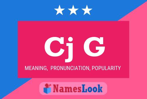 Cj G Name Poster