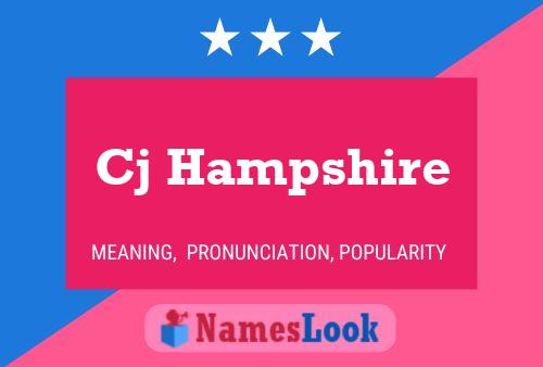 Cj Hampshire Name Poster