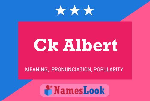 Ck Albert Name Poster