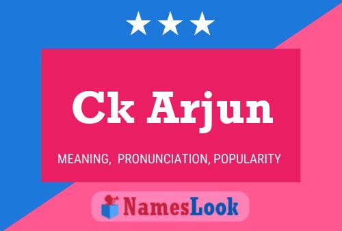 Ck Arjun Name Poster