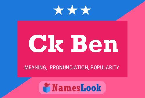 Ck Ben Name Poster