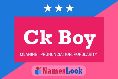 Ck Boy Name Poster