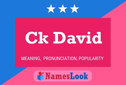 Ck David Name Poster