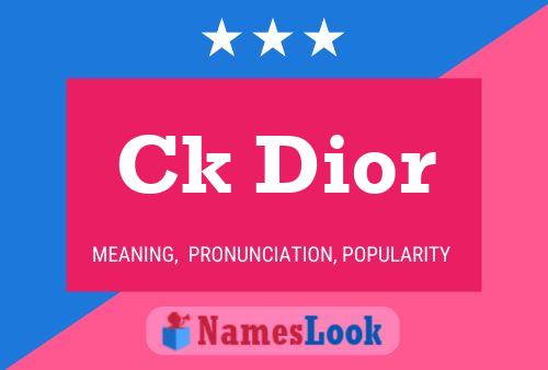 Ck Dior Name Poster