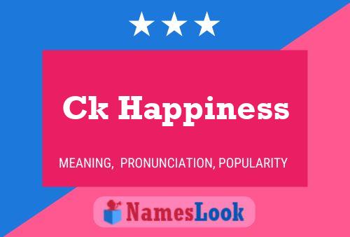 Ck Happiness Name Poster