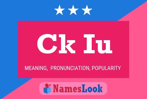 Ck Iu Name Poster