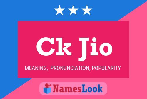 Ck Jio Name Poster