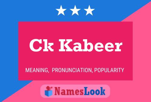 Ck Kabeer Name Poster