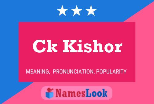 Ck Kishor Name Poster