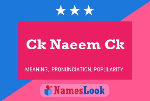 Ck Naeem Ck Name Poster