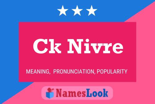 Ck Nivre Name Poster