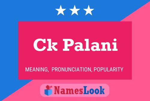 Ck Palani Name Poster