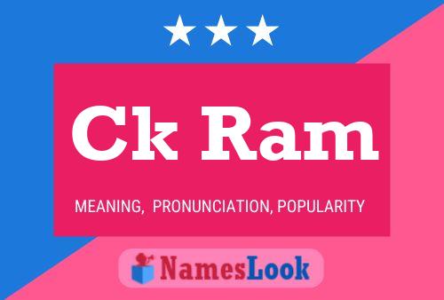 Ck Ram Name Poster