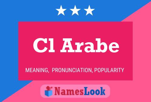 Cl Arabe Name Poster