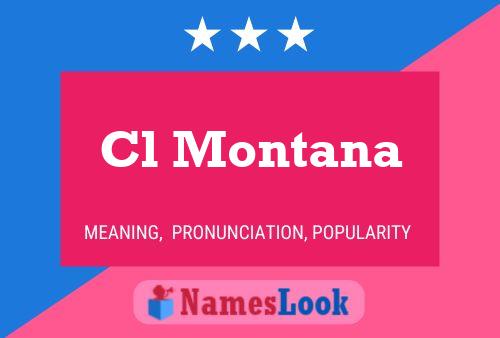 Cl Montana Name Poster