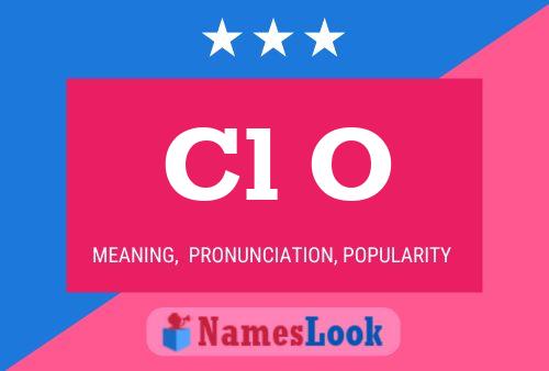 Cl O Name Poster