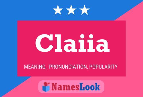 Claiia Name Poster