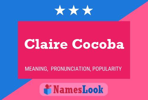 Claire Cocoba Name Poster