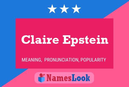 Claire Epstein Name Poster