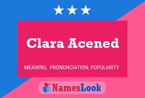 Clara Acened Name Poster