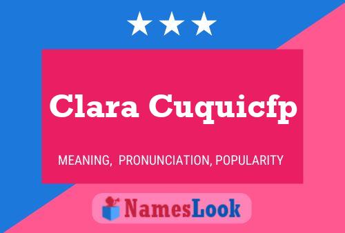 Clara Cuquicfp Name Poster