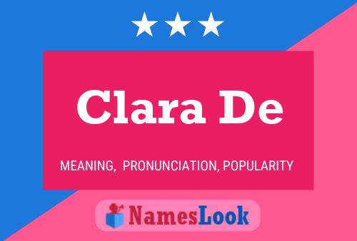 Clara De Name Poster