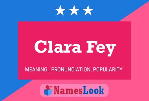 Clara Fey Name Poster