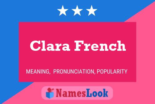 Clara French Name Poster