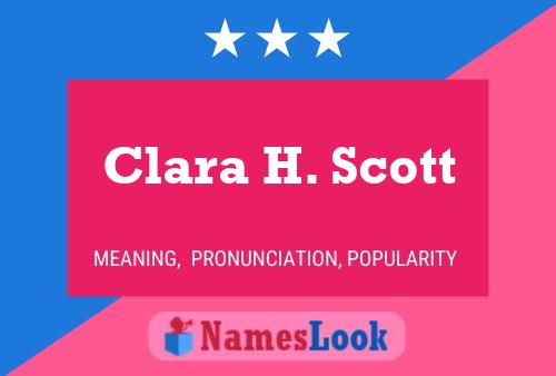 Clara H. Scott Name Poster