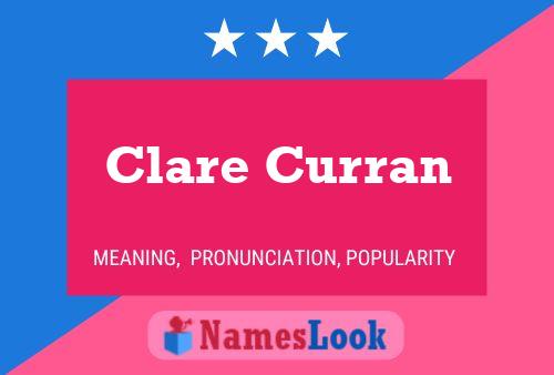 Clare Curran Name Poster