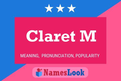 Claret M Name Poster