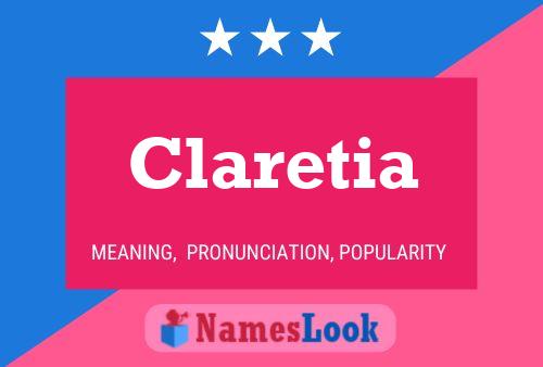 Claretia Name Poster