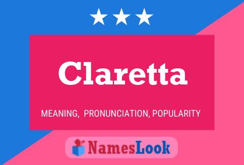 Claretta Name Poster