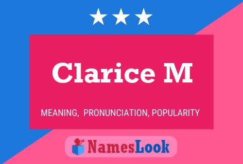 Clarice M Name Poster