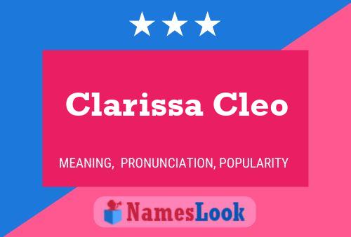 Clarissa Cleo Name Poster