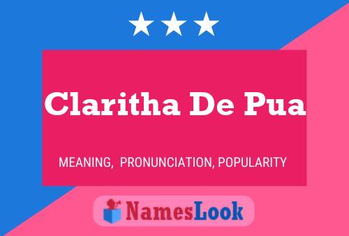 Claritha De Pua Name Poster