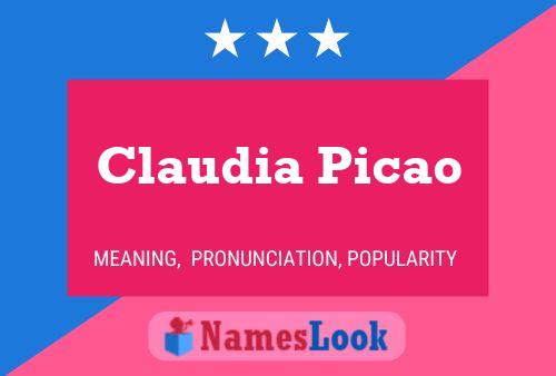 Claudia Picao Name Poster