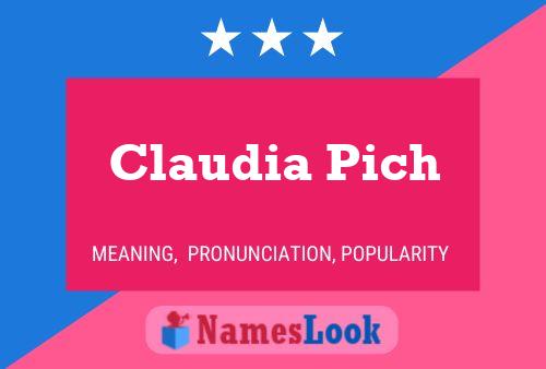 Claudia Pich Name Poster