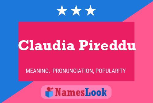 Claudia Pireddu Name Poster