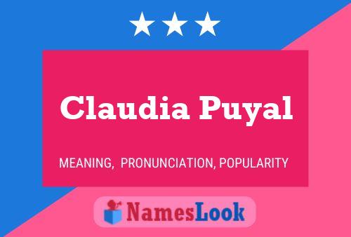 Claudia Puyal Name Poster