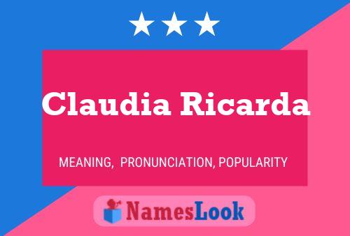 Claudia Ricarda Name Poster